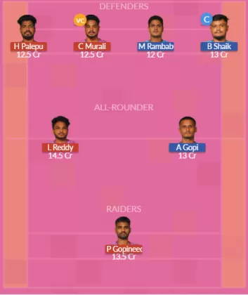 KRD vs VZN Dream11 SL Team