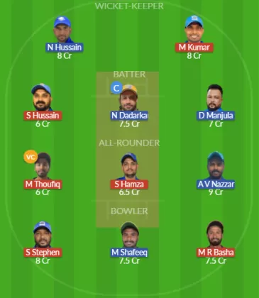 KRM vs NCMI Dream11 SL Team