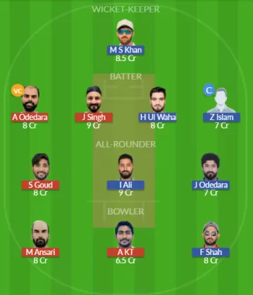 MT vs YSG Dream11 SL Team