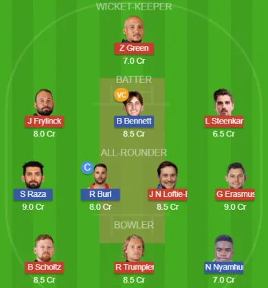 NAM vs ZIM SL Team