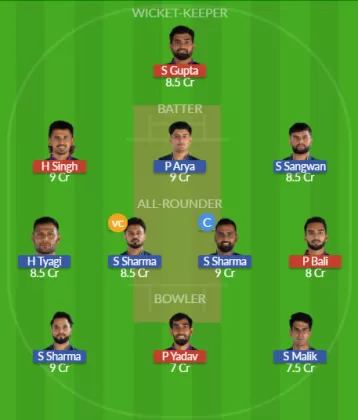 NDT vs ODW Dream11 SL Team