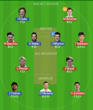 NOR vs YOR Dream11 SL Team