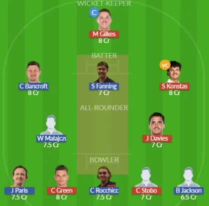 NSW vs WAU SL Team