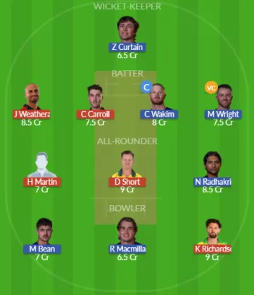 NTS vs HHA Dream11 SL Team