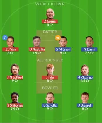 PAJ vs NPB Dream11 SL Team