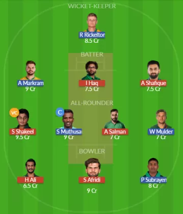 PAK vs SA SL Team
