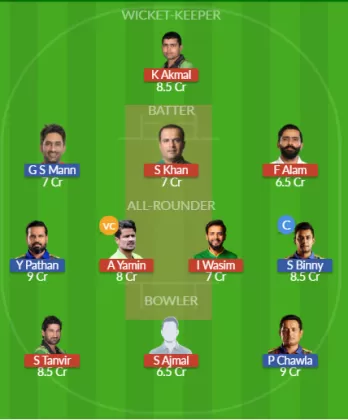 PNC vs IAC Dream11 SL Team