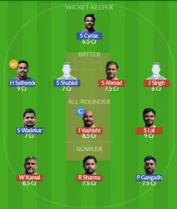 RJM vs ZA Dream11 SL Team