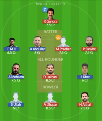 RPHX vs HUD Dream11 SL Team