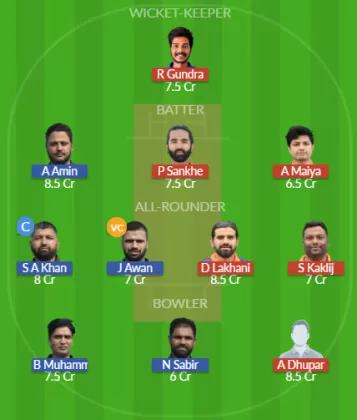 RPHX vs JCC Dream11 SL Team