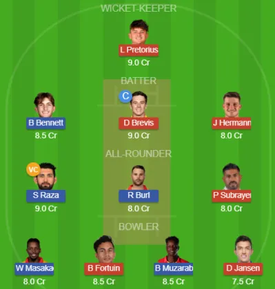 SA vs ZIM SL Team