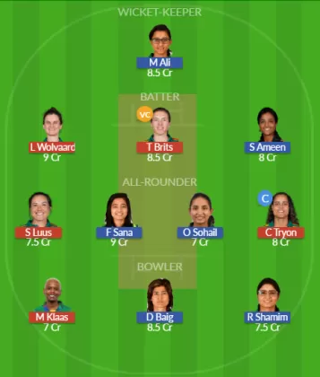 SA-W vs PK-W SL Team