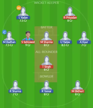 SDS-W vs NDS-W Dream11 SL Team