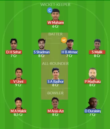 SEL vs MLC Dream11 SL Team