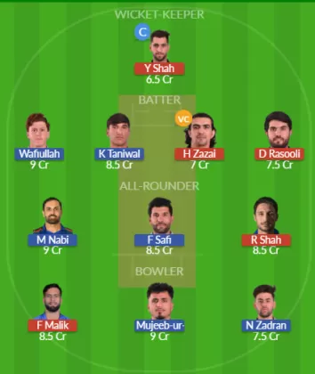 SG vs MAK Dream11 SL Team