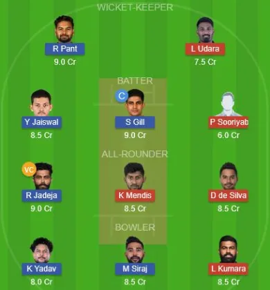 SL vs IND SL Team