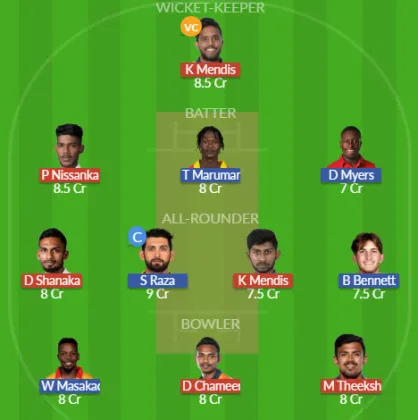 SL vs ZIM SL Team