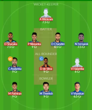 SLBL vs SLGY Dream11 SL Team