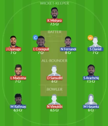 SLGR vs SLGY Dream11 SL Team