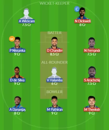 SLGY vs SLBL Dream11 SL Team