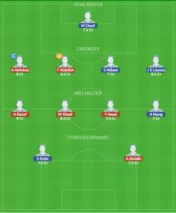 SUD vs SEN Dream11 SL Team