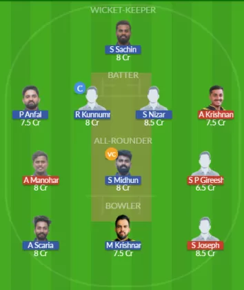 TT vs CG Dream11 SL Team