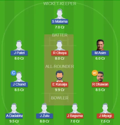 UGA vs ZAM SL Team