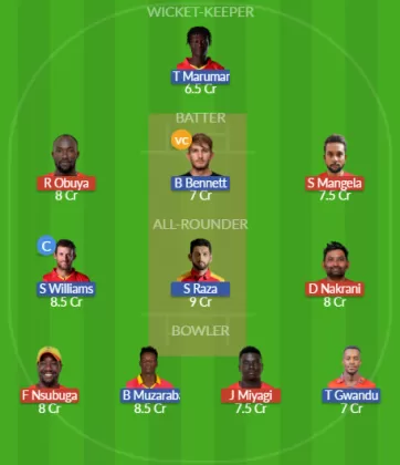 UGA vs ZIM SL Team