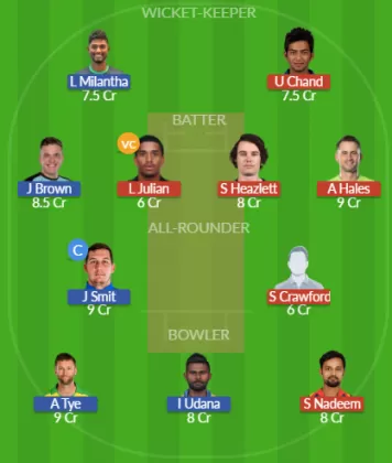 VEV vs CAT Dream11 SL Team