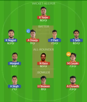 WDL vs PD Dream11 SL Team