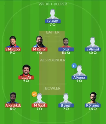 ZAS vs RJM Dream11 SL Team
