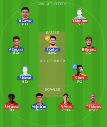 ZIM vs AFG SL Team