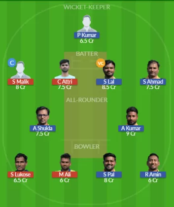 ZW vs RJM Dream11 SL Team