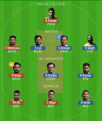 ZW vs RJM Dream11 SL Team
