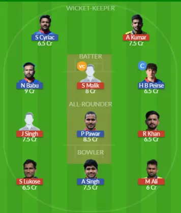 ZW vs ZA Dream11 SL Team