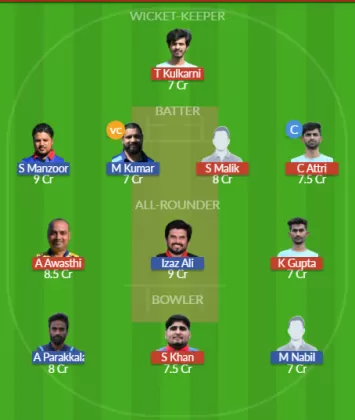 ZW vs ZAS Dream11 SL Team